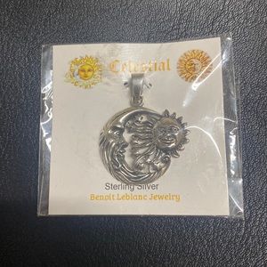 Sterling, silver celestial pendant